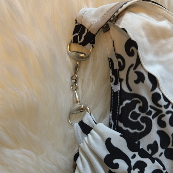 Milano Equestrian Print Top w/ Beautiful Silver Horsebit Straps - Picture 7 of 11